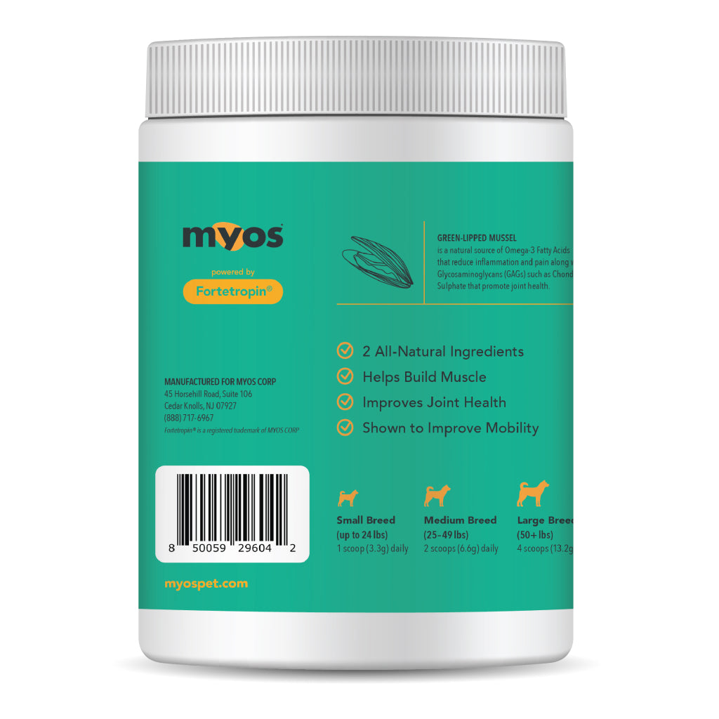 MYOS Canine Muscle & Joint Formula with Green Lipid Mussel