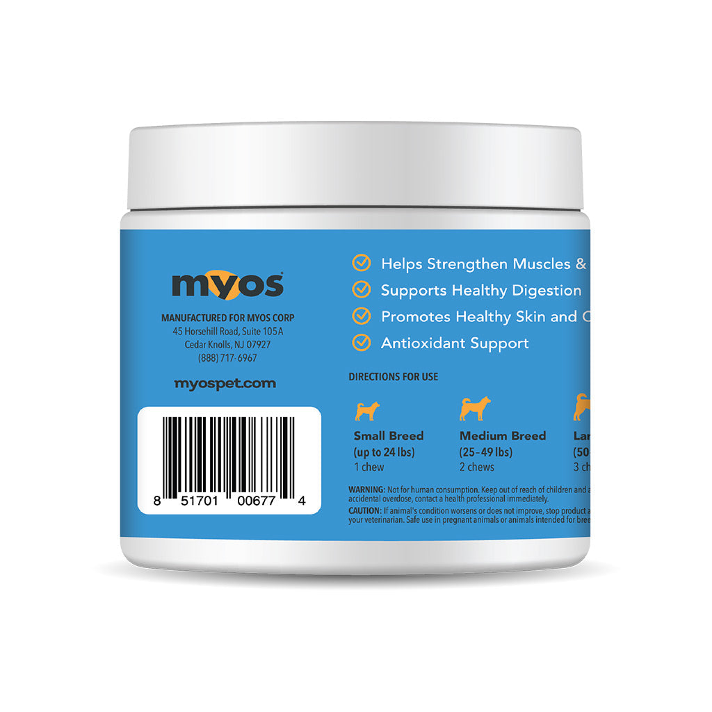 MYOS Muscle and Mobility Collagen Chews for Dogs, 180g (60 chews)