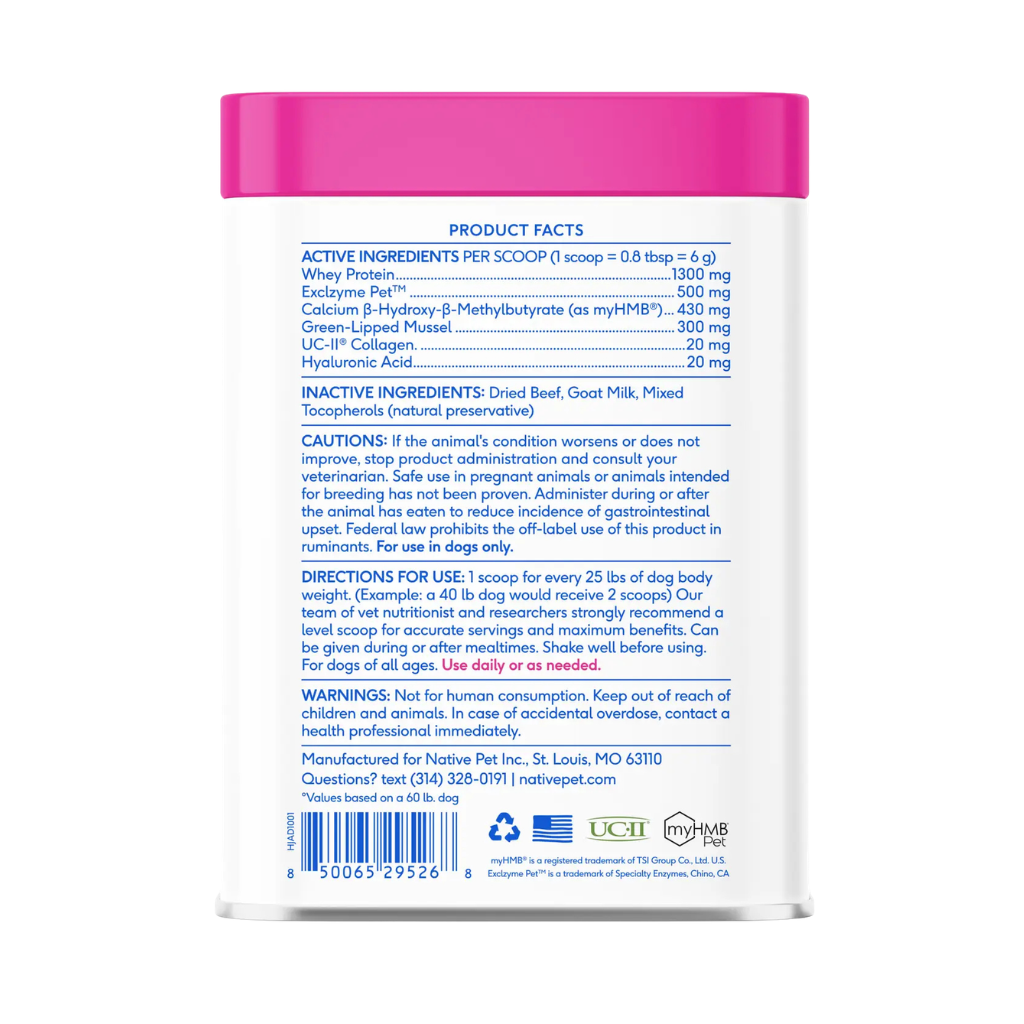 Native Pet Hip & Joint Advanced Care for Dogs