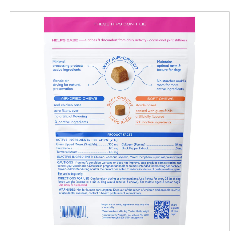 Native Pet Hip & Joint Inflammatory Care for Dogs