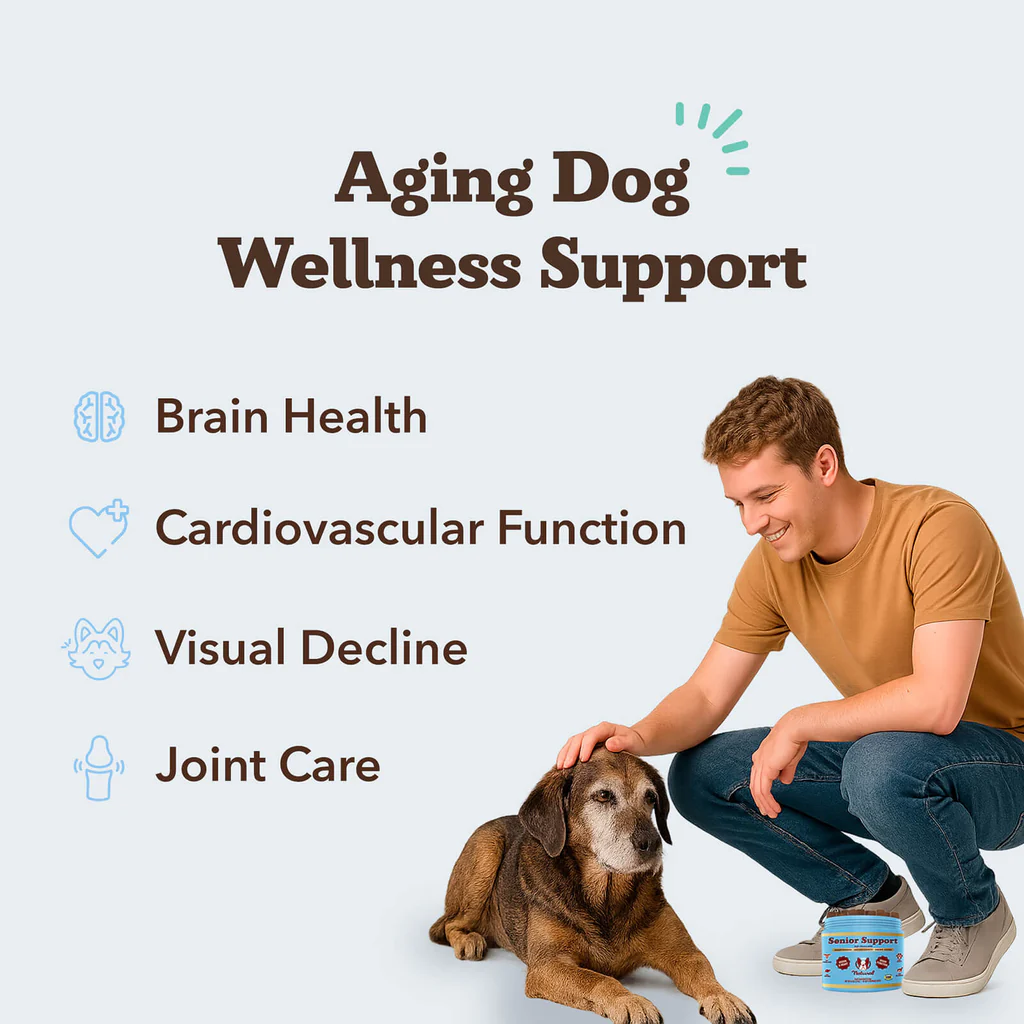 Natural Dog Company Senior Support with Adaptogens, Antioxidant, & Amino Acids (90 soft chews)