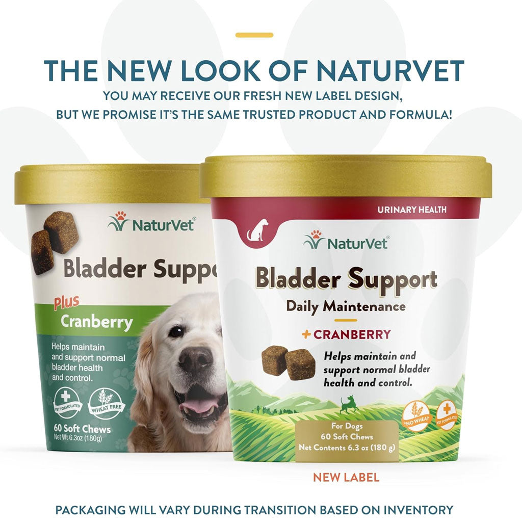 NaturVet Bladder Support Daily Maintenance with Cranberry Soft Chews for Dogs, 60 count