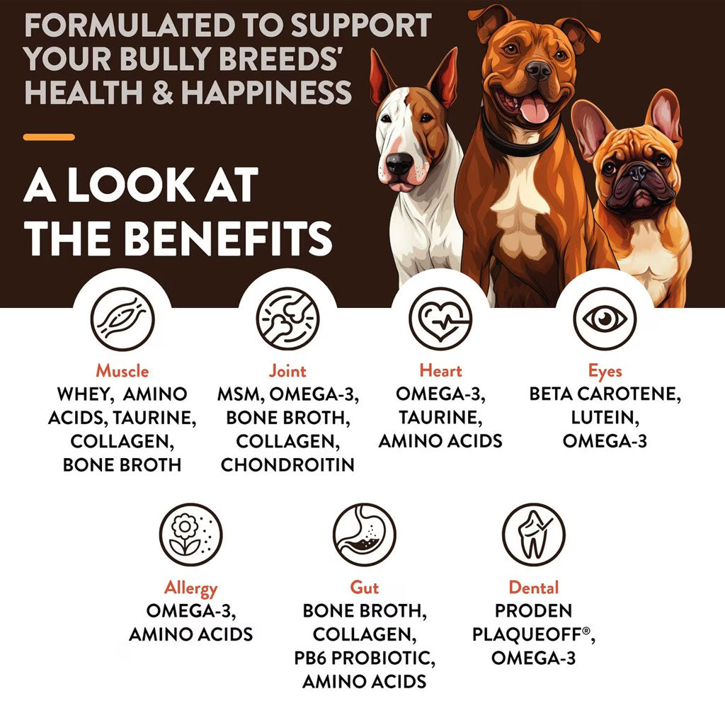NaturVet Bully Specific Bully Breed Soft Chews for Dogs, 50 count