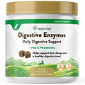 NaturVet Digestive Enzymes Soft Chews Daily Digestive Support Plus Pre & Probiotic for Dogs, 120 count