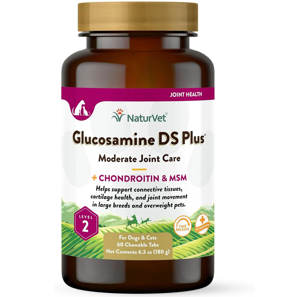 NaturVet Glucosamine DS Plus Level 2 Chewable Tablets with Chondroitin & MSM for Dogs & Cats