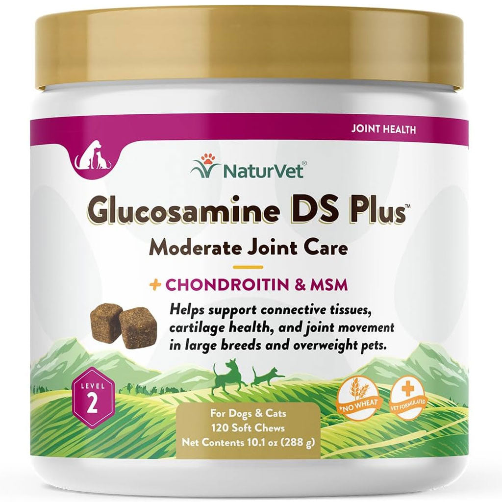NaturVet Glucosamine DS Plus Level 2 Soft Chews with Chondroitin & MSM for Dogs & Cats