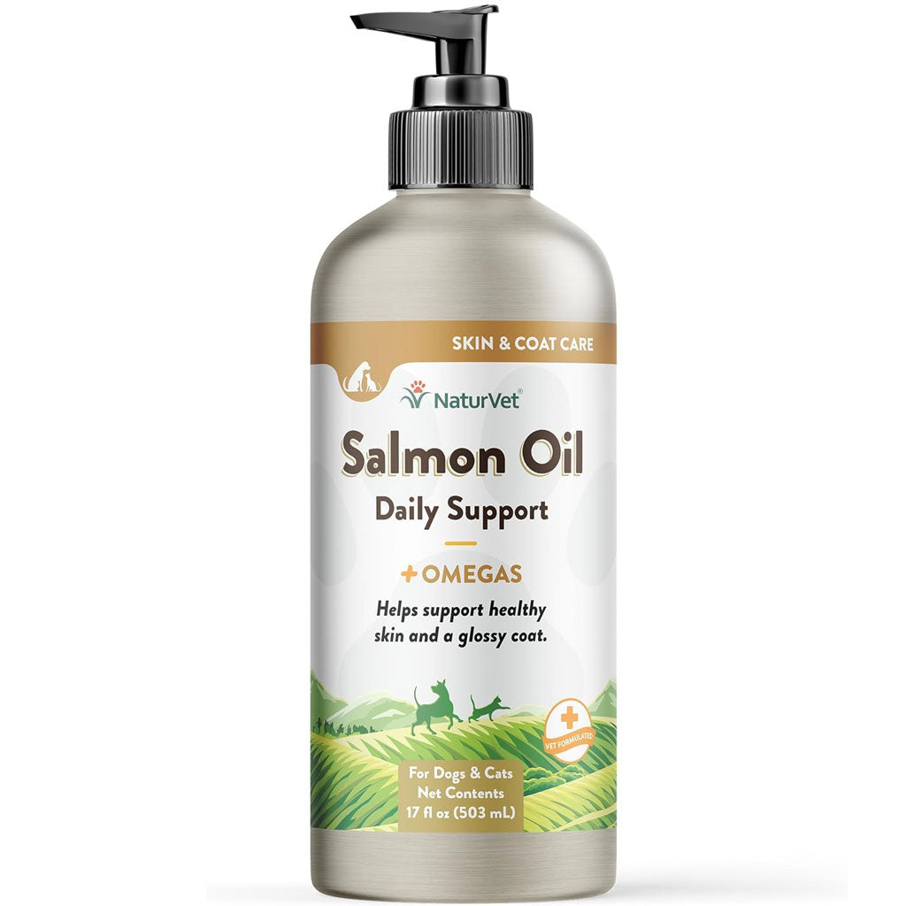 NaturVet Salmon Oil Daily Support + Omegas for Dogs & Cats