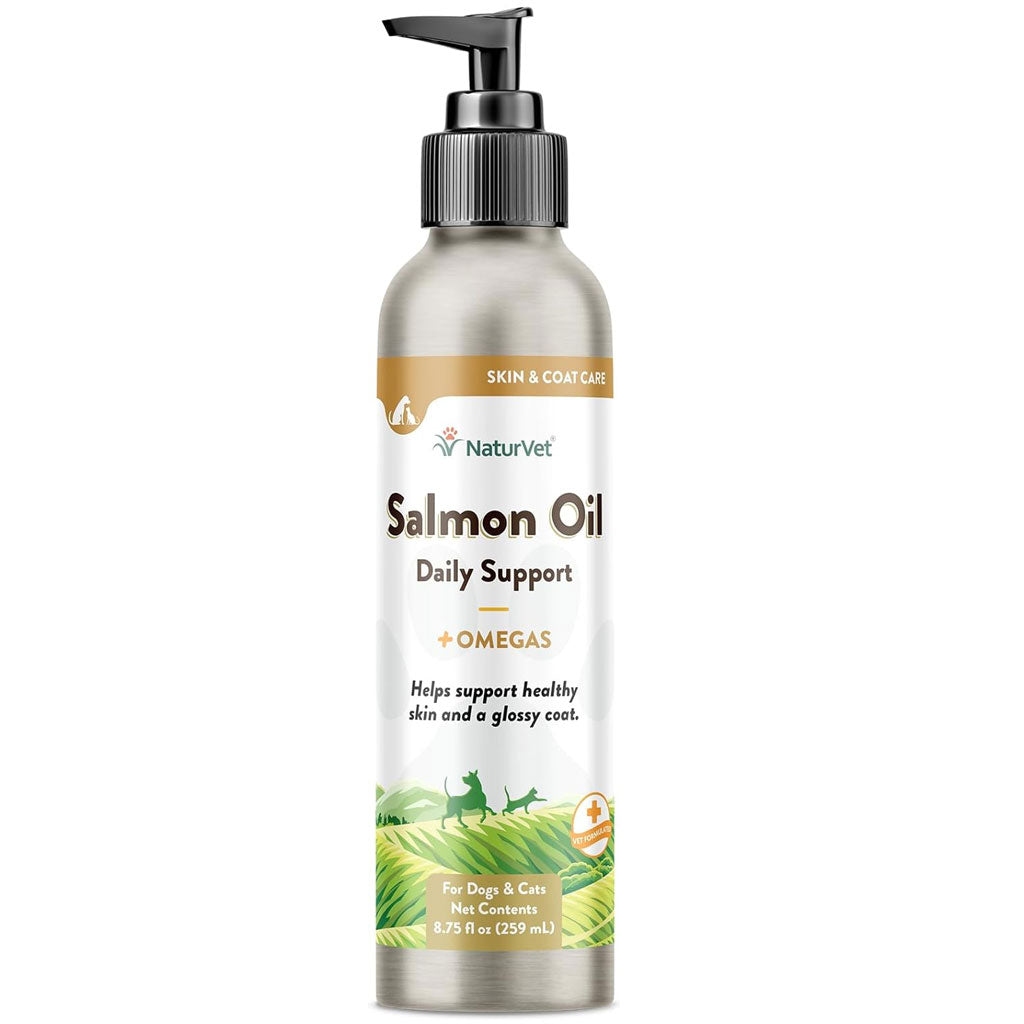 NaturVet Salmon Oil Daily Support + Omegas for Dogs & Cats