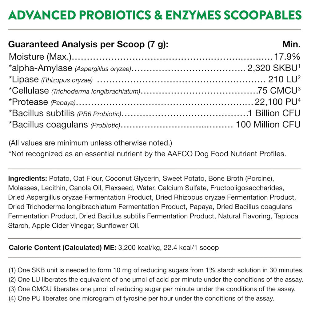 NaturVet Scoopables Advanced Probiotics & Enzymes Plus Vet Strength PB6 Probiotic for Dogs, 11-oz
