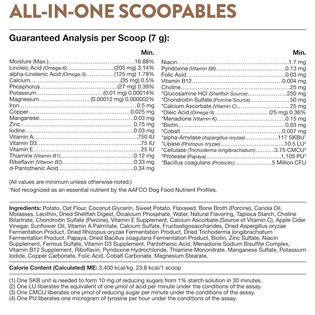 NaturVet Scoopables All-In-One Daily Essentials Plus 4-in-1 Support for Dogs, 11-oz