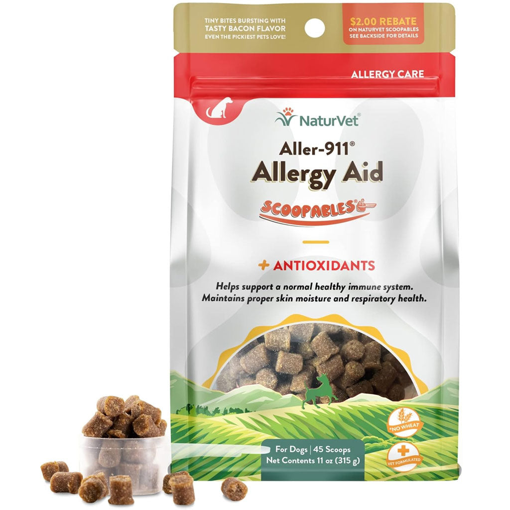 NaturVet Scoopables Aller-911 Allergy Aid Plus Antioxidants for Dogs (11 oz)