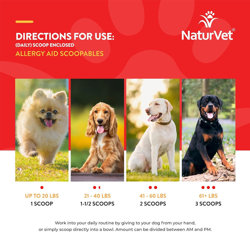 NaturVet Scoopables Aller-911 Allergy Aid Plus Antioxidants for Dogs (11 oz)