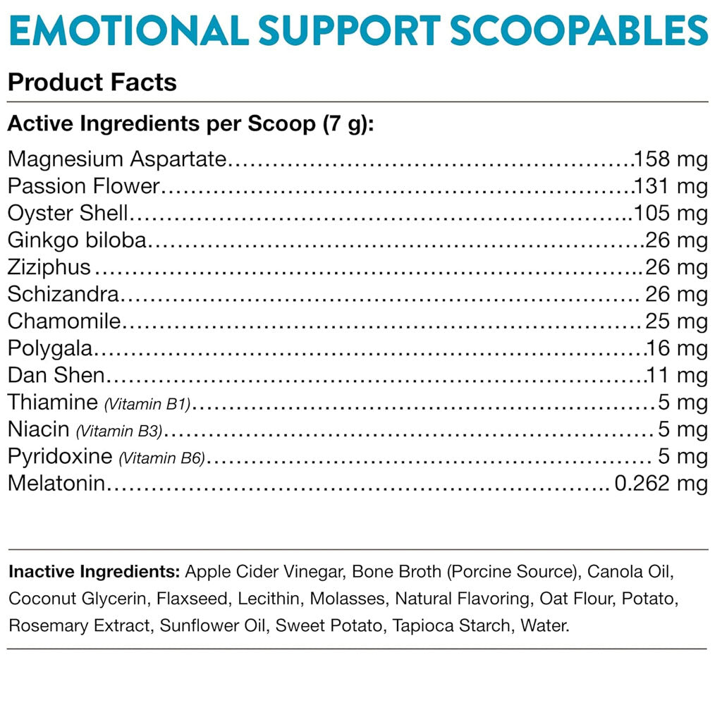NaturVet Scoopables Emotional Support Daily Calming Aid Plus 24/7 Support for Dogs, 11-oz