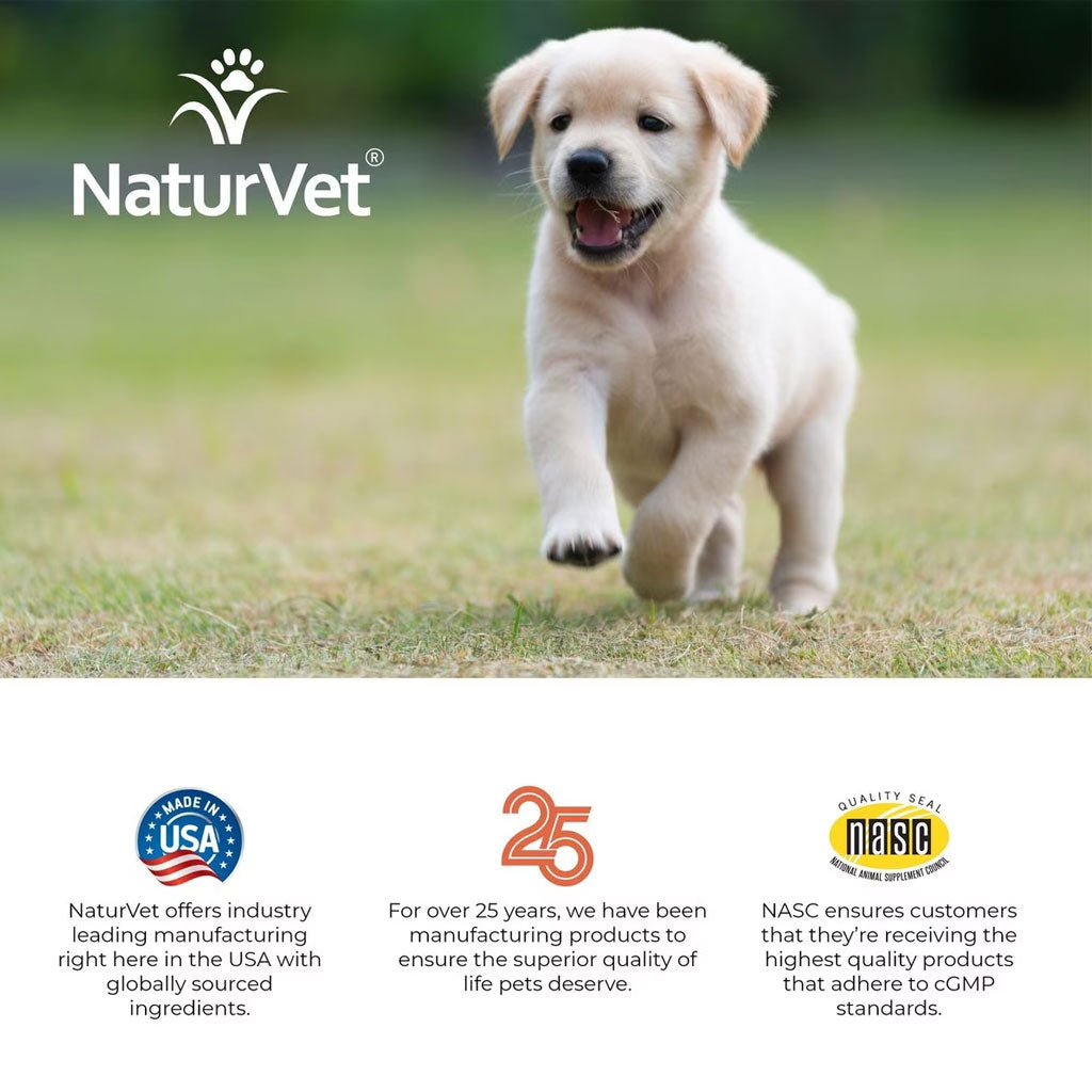 NaturVet VitaPet Puppy Plus Breath Aid Chewable Tablets Multivitamin for Dogs, 60 count