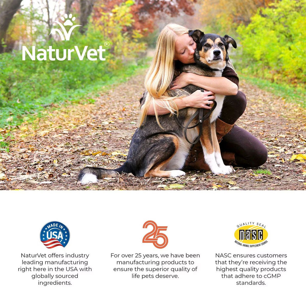 NaturVet VitaPet Senior Daily Vitamins Plus Glucosamine Dog Supplement, 60 count