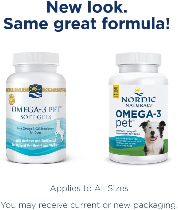 Nordic Naturals Omega-3 Pet Soft Gels Supplement for Dogs
