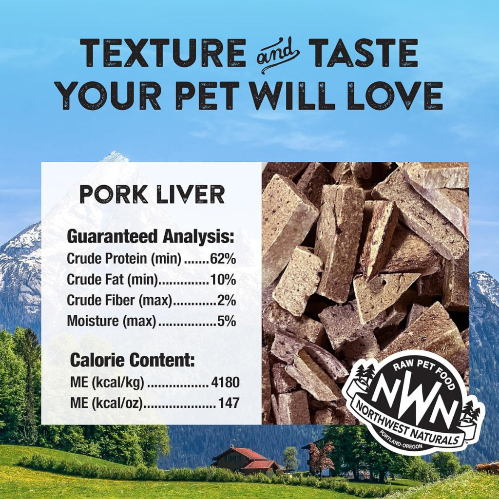 Northwest Naturals Freeze-Dried Pork Liver Treats for Dogs & Cats