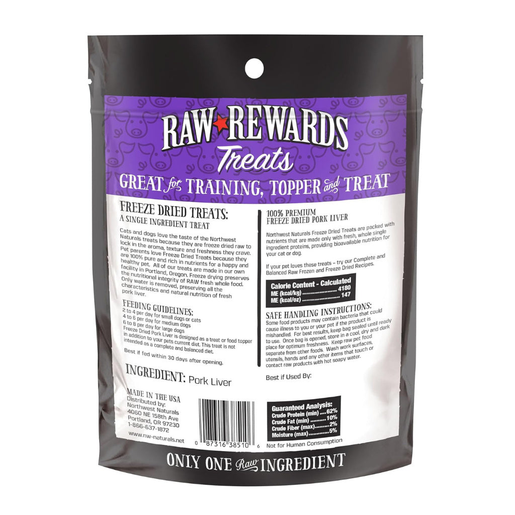 Northwest Naturals Freeze-Dried Pork Liver Treats for Dogs & Cats