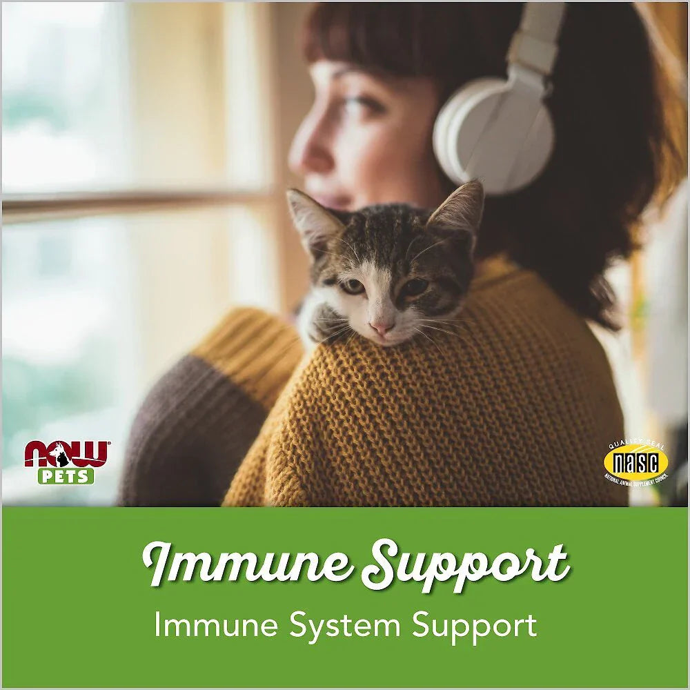 NOW Pets Immune Support Dog & Cat Supplement, 90 ct
