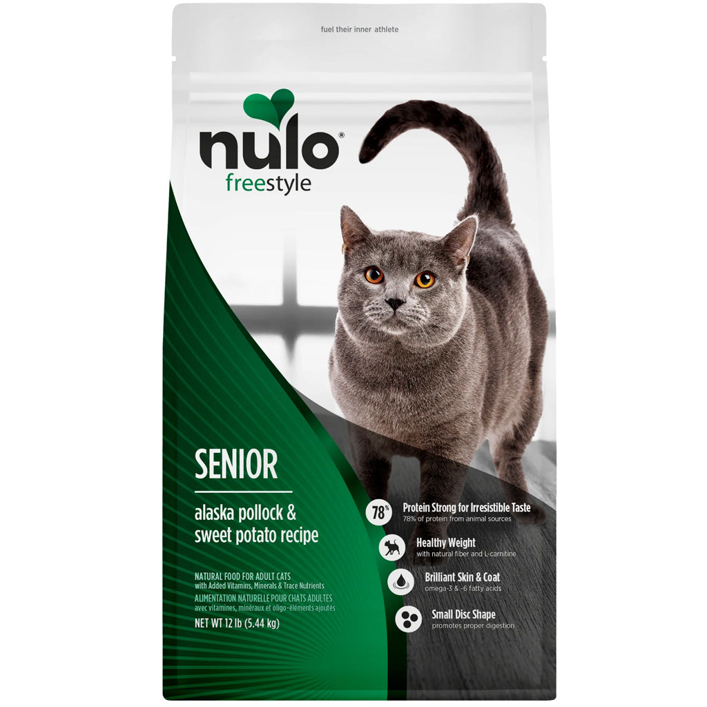 Nulo FreeStyle Grain Free Alaska Pollock, Duck & Sweet Potato Senior Dry Cat Food