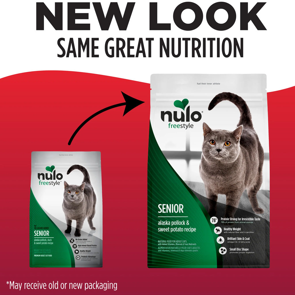 Nulo FreeStyle Grain Free Alaska Pollock, Duck & Sweet Potato Senior Dry Cat Food