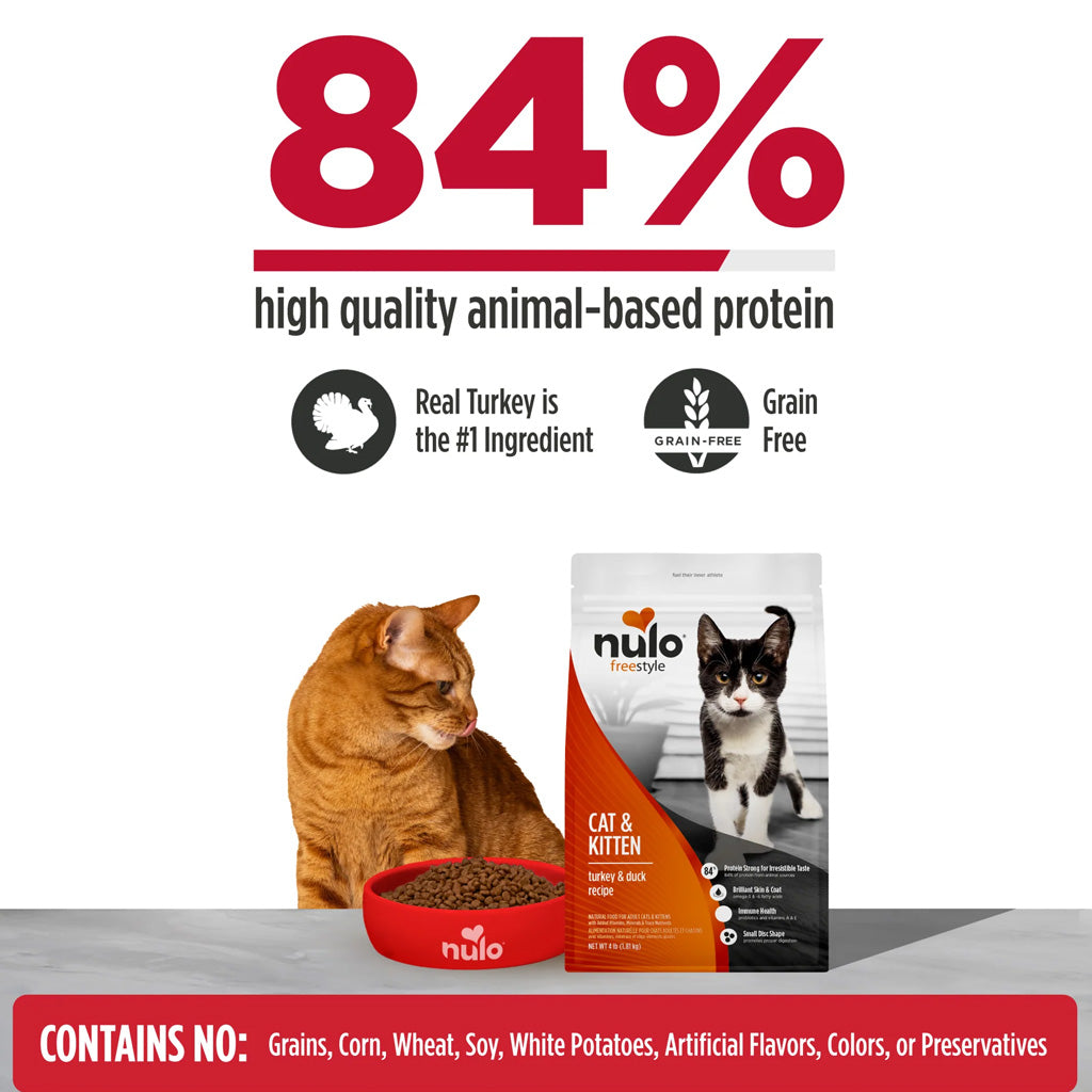 Nulo FreeStyle Grain Free Turkey & Duck Dry Cat & Kitten Food