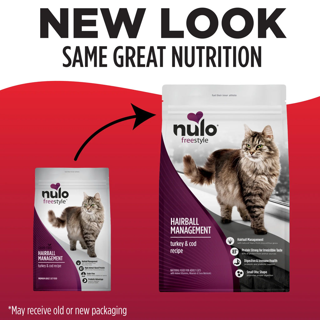 Nulo FreeStyle Hairball Management Grain Free Turkey & Cod Dry Cat Food