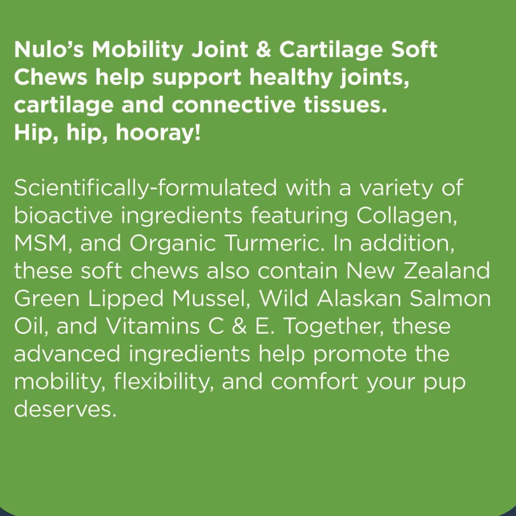 Nulo Functional Mobility Soft Chew Supplements for Dogs (90 chews)