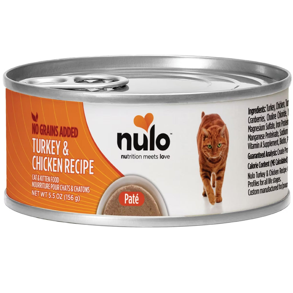 Nulo Grain-Free Turkey & Chicken Recipe Pate Wet Canned Food for Cats & Kittens