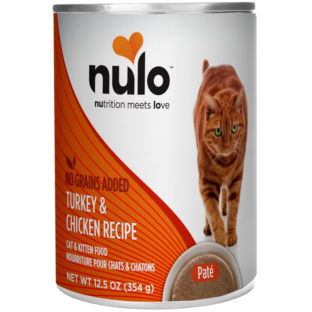 Nulo Grain-Free Turkey & Chicken Recipe Pate Wet Canned Food for Cats & Kittens