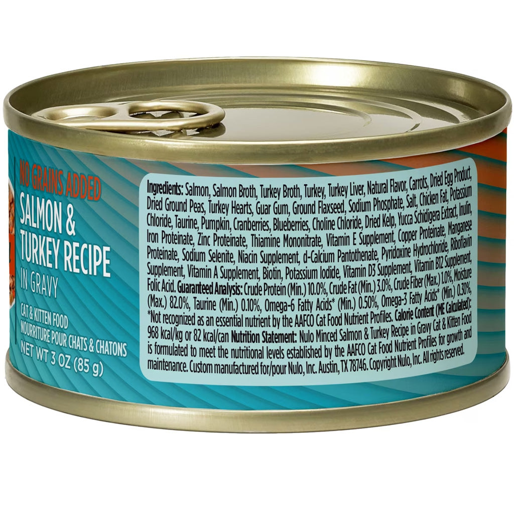 Nulo Minced Grain-Free Canned Cat Food in Gravy, 3-oz, case of 24