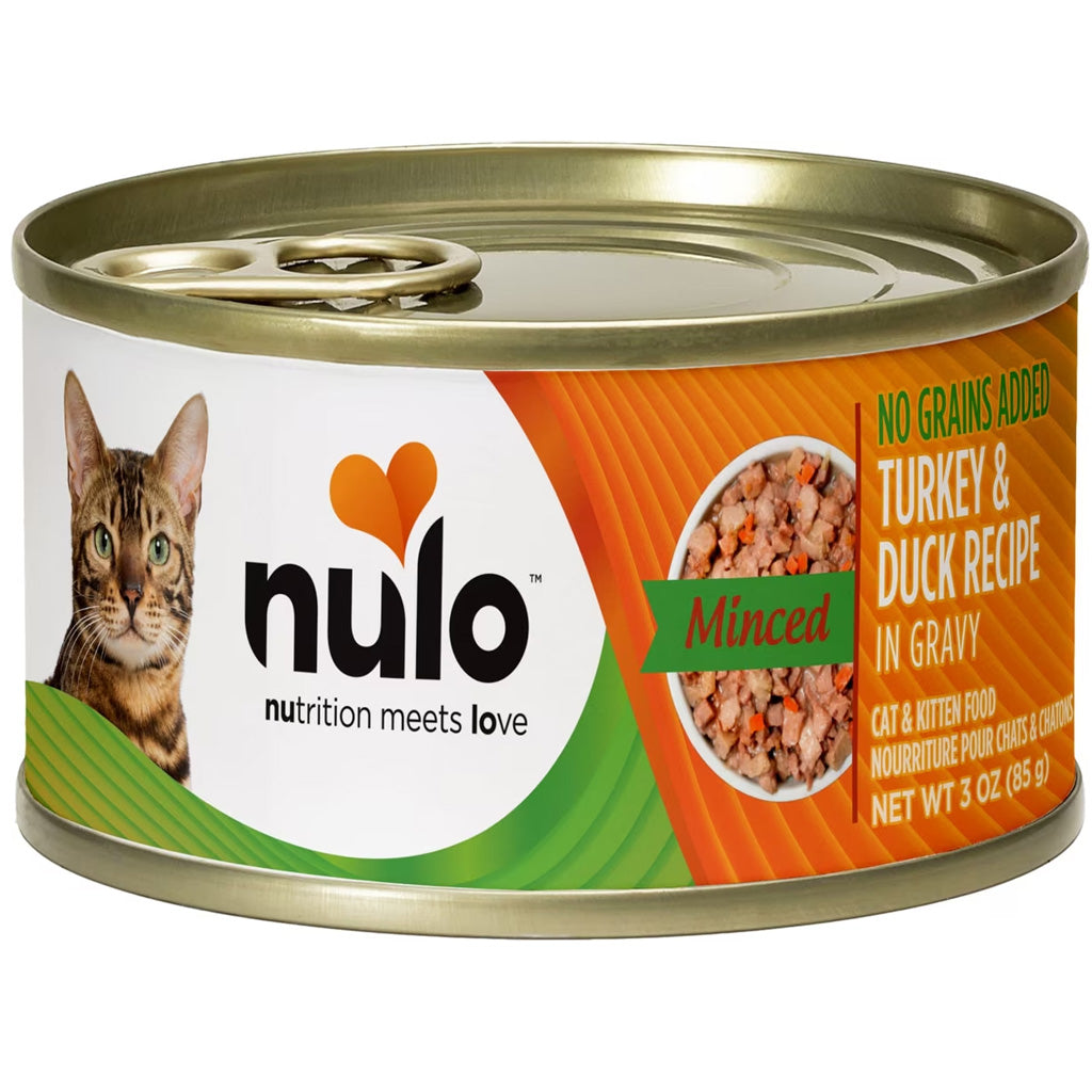 Nulo Minced Grain-Free Canned Cat Food in Gravy, 3-oz, case of 24