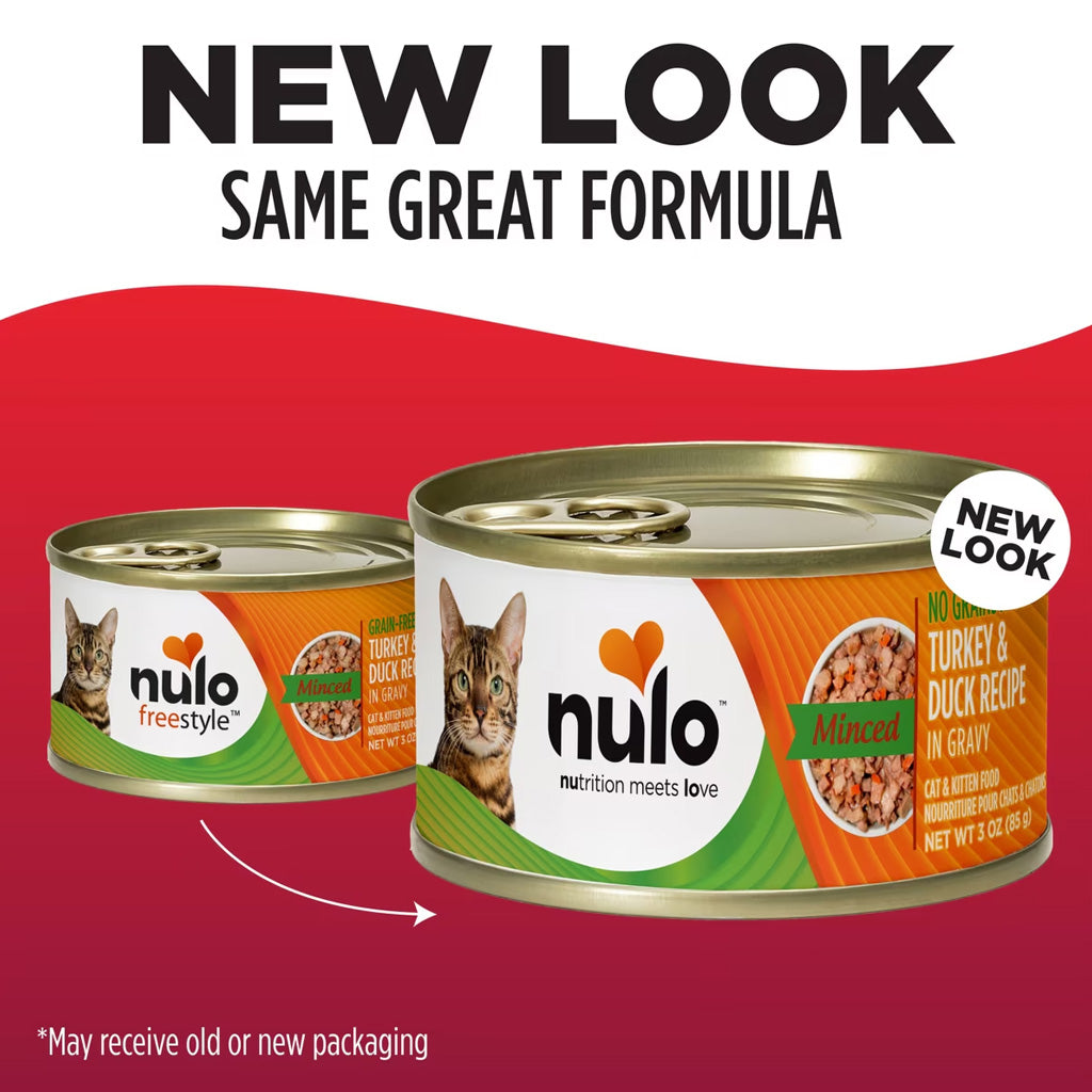 Nulo Minced Grain-Free Canned Cat Food in Gravy, 3-oz, case of 24