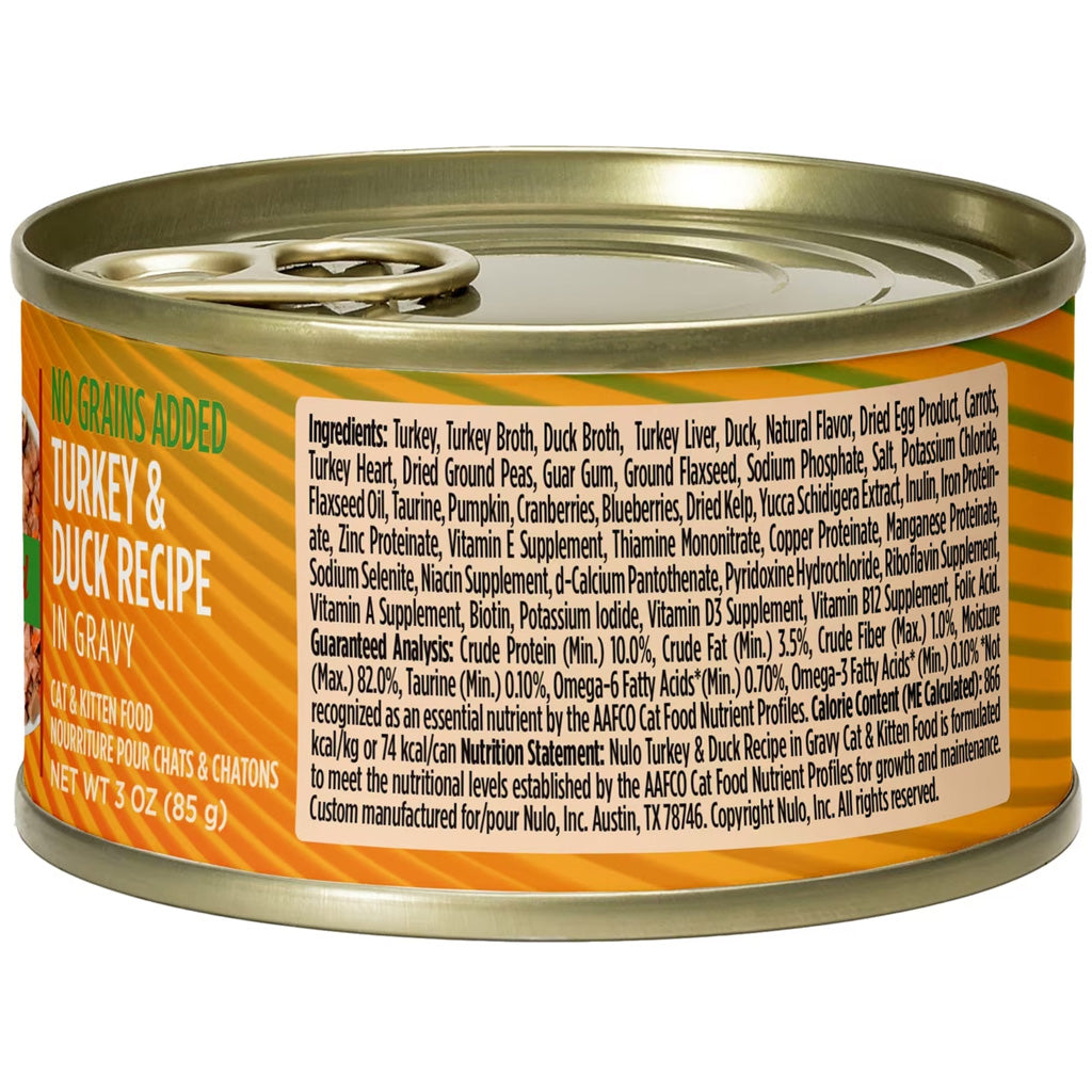 Nulo Minced Grain-Free Canned Cat Food in Gravy, 3-oz, case of 24