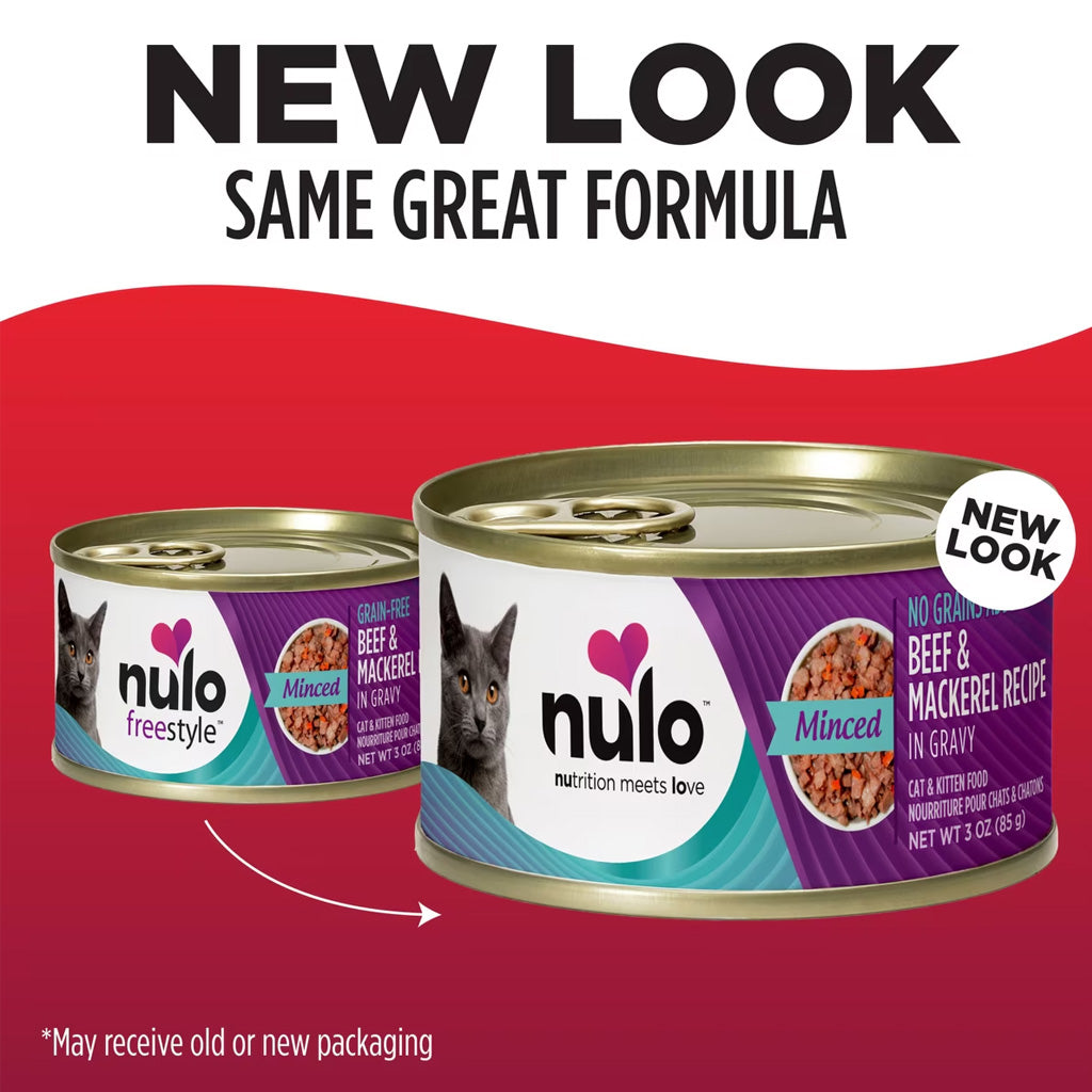 Nulo Minced Grain-Free Canned Cat Food in Gravy, 3-oz, case of 24