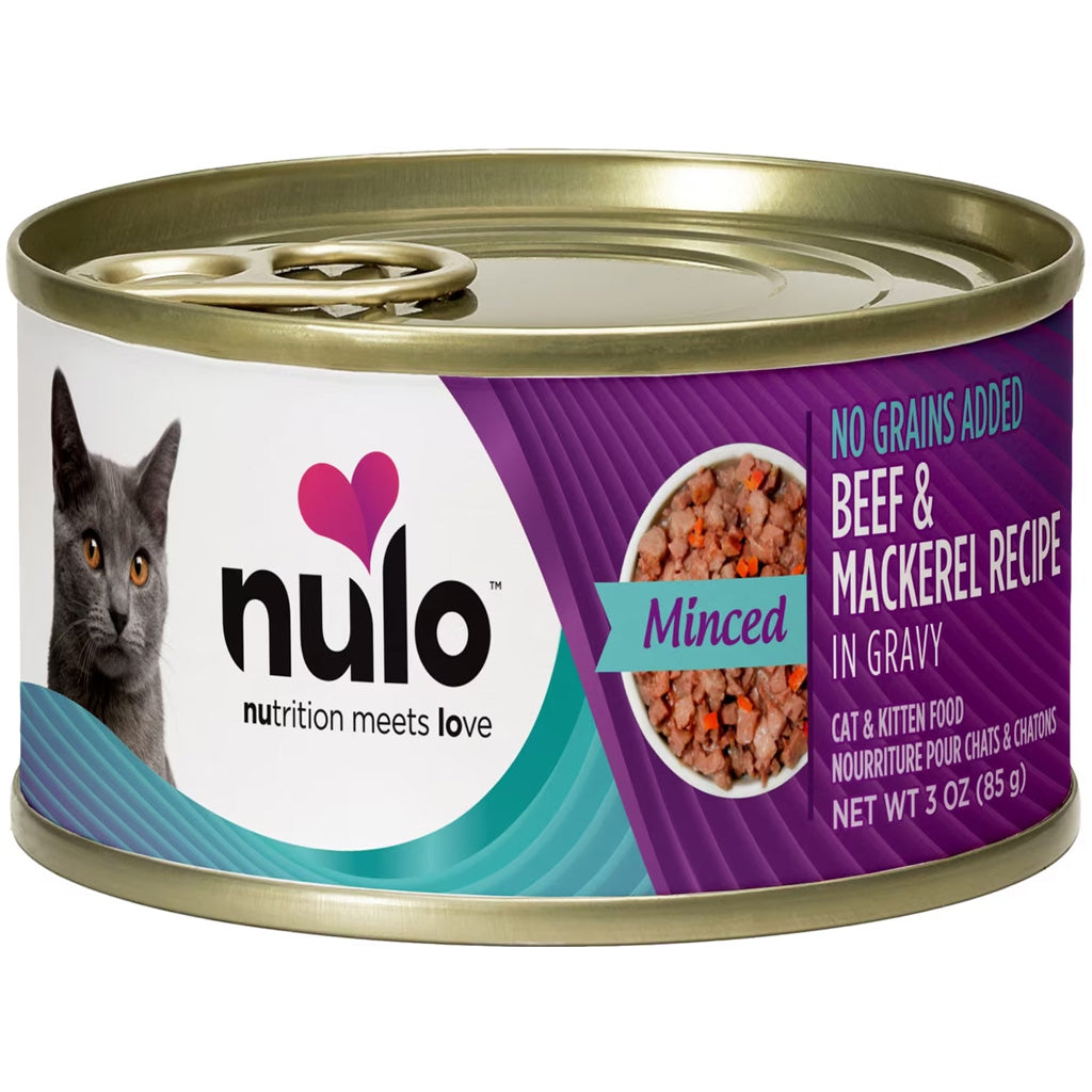 Nulo Minced Grain-Free Canned Cat Food in Gravy, 3-oz, case of 24