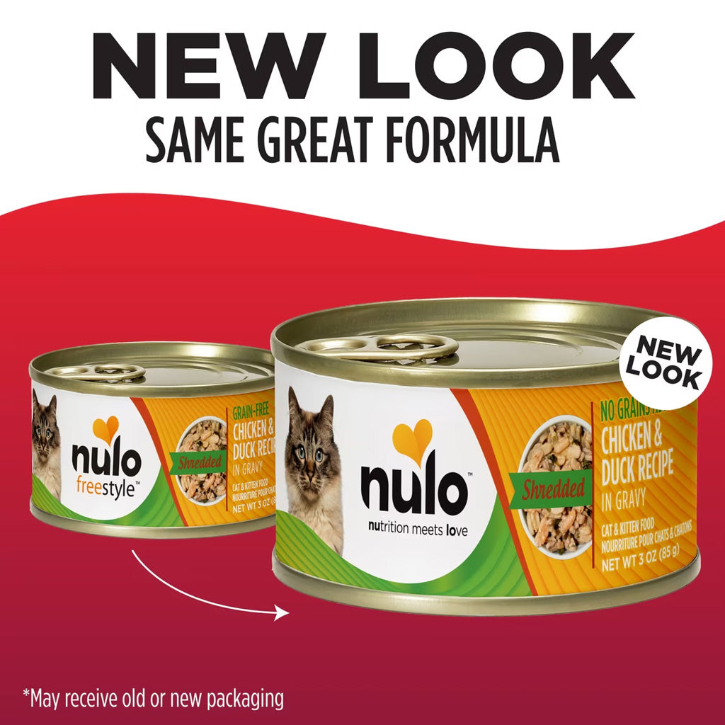 Nulo Shredded Grain-Free Canned Cat & Kitten Food in Gravy, 3-oz, case of 24