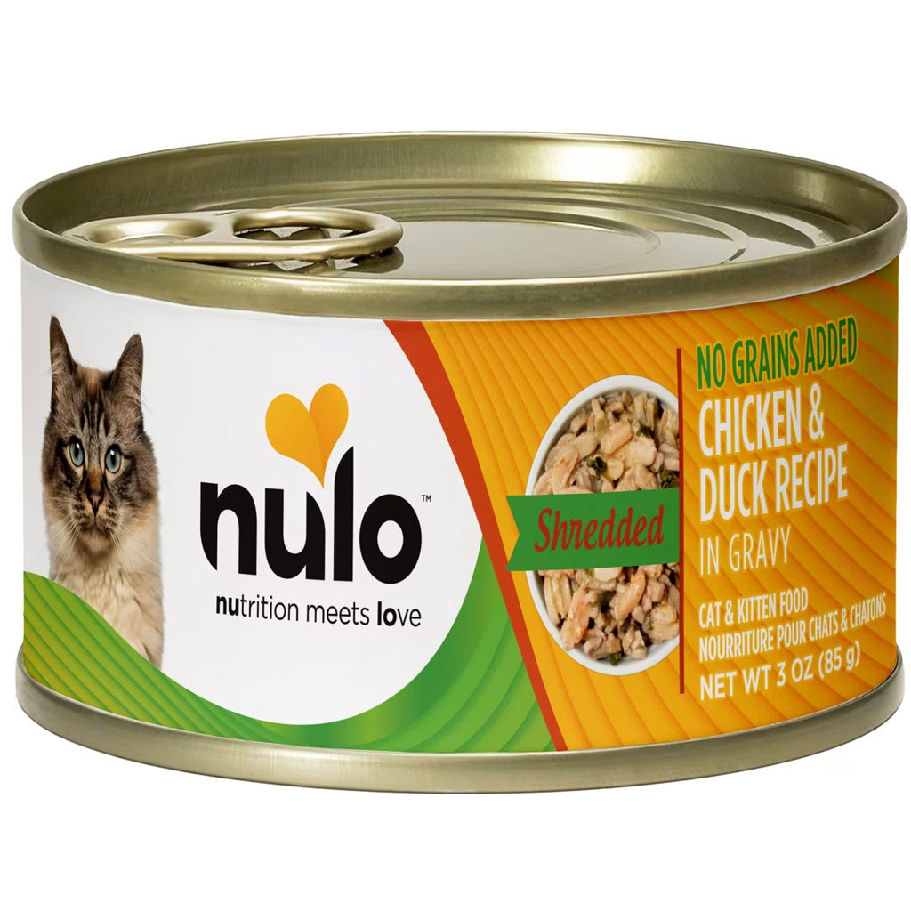 Nulo Shredded Grain-Free Canned Cat & Kitten Food in Gravy, 3-oz, case of 24