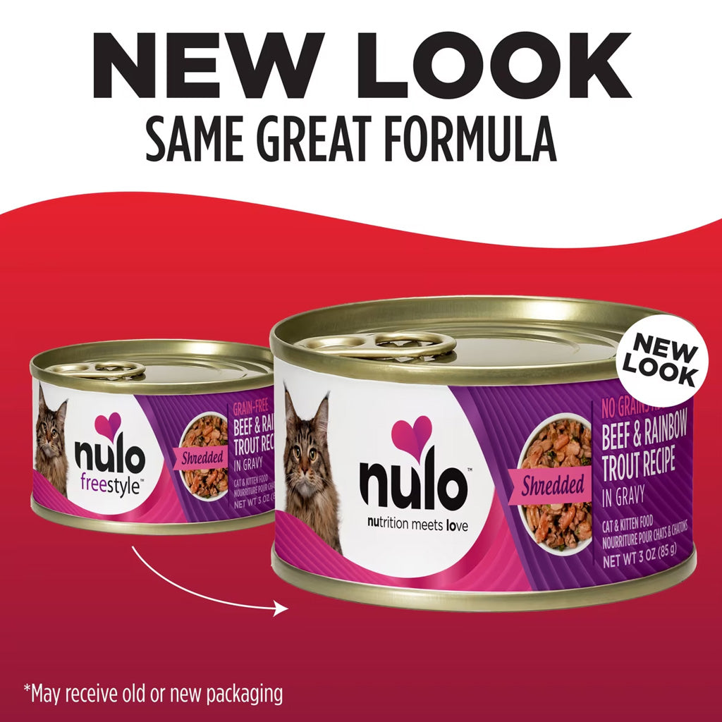 Nulo Shredded Grain-Free Canned Cat & Kitten Food in Gravy, 3-oz, case of 24