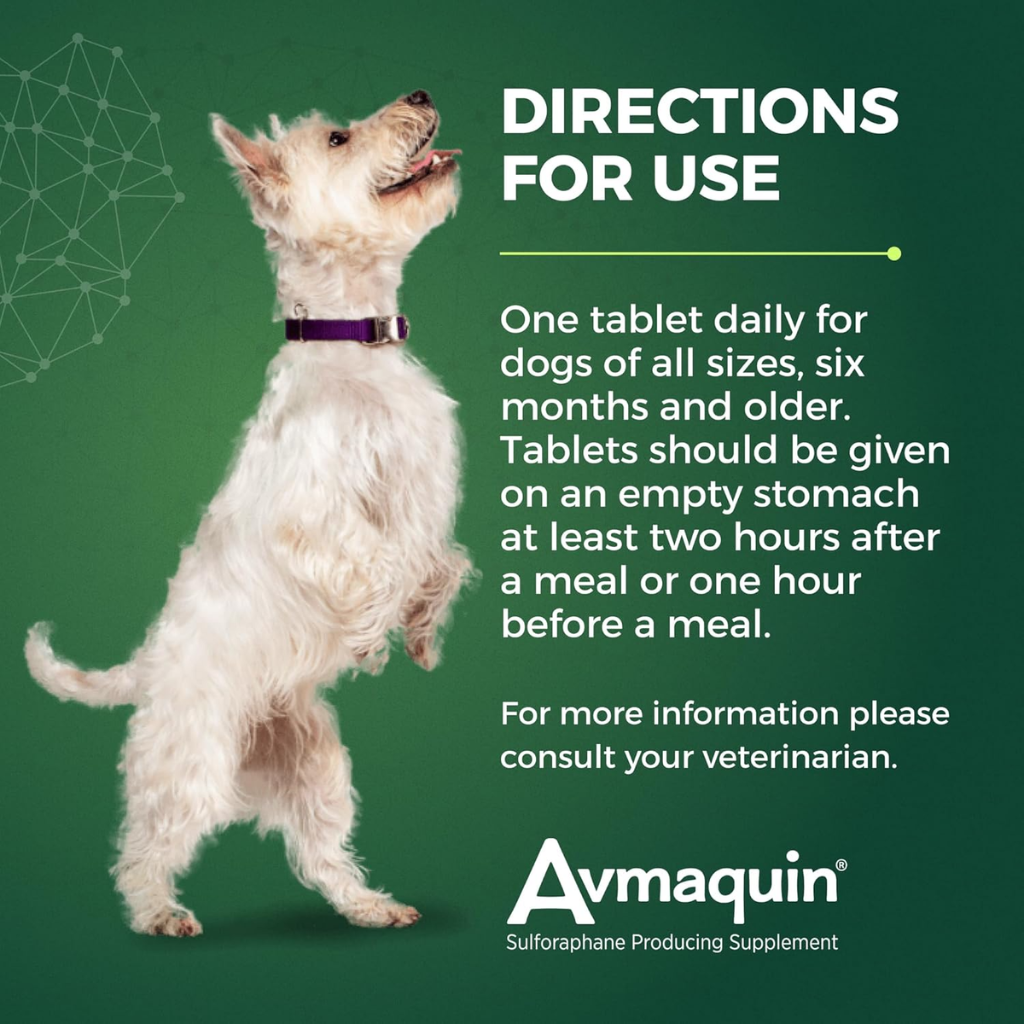 Nutramax Avmaquin Sulforaphane Producing Supplement for Dogs (45 tablets)