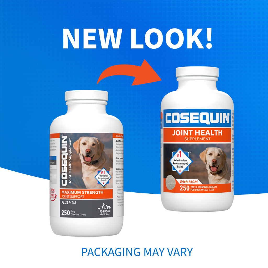 Nutramax Cosequin Maximum Strength Joint Health Supplement for Dogs - With Glucosamine, Chondroitin, and MSM
