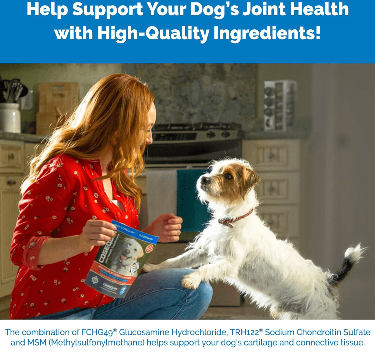 Nutramax Cosequin Senior Joint Health Supplement for Senior Dogs - With Glucosamine, Chondroitin, Omega-3 for Skin and Coat Health and Beta Glucans for Immune Support