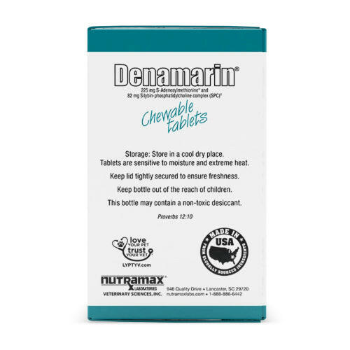 Nutramax Denamarin Liver Health Supplement for Dogs of All Sizes, With S-Adenosylmethionine (SAMe) and Silybin