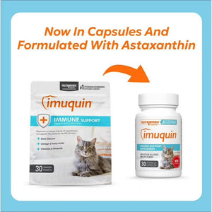 Nutramax Imuquin Immune Health Supplement for Cats, 30 Sprinkle Capsules