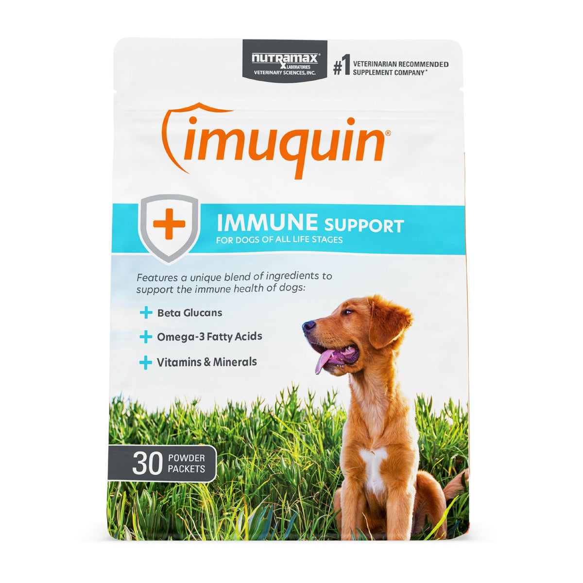 Nutramax Imuquin Immune Health Supplement Powder for Dogs, 30 Packets