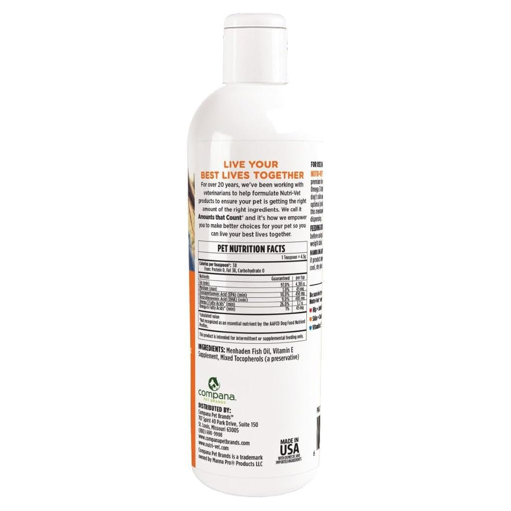 Nutri-Vet Fish Oil Liquid Supplement for Dogs (12 oz)
