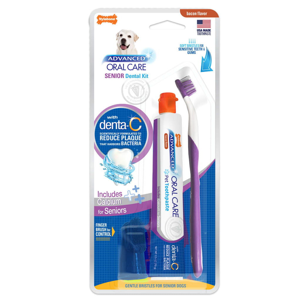 Nylabone Advanced Oral Care Senior Dog Dental Kit