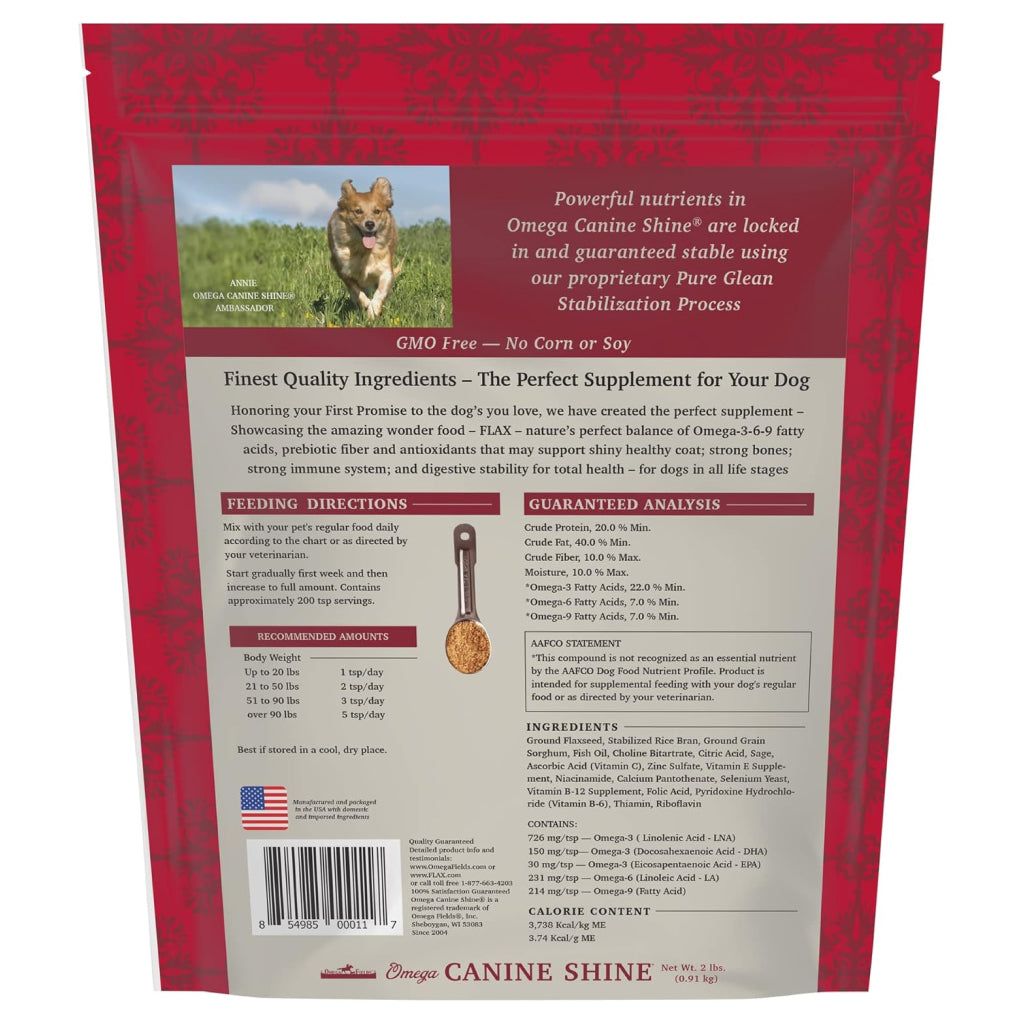 Omega Fields Canine Shine Skin & Coat Supplement for Dogs (2 lb)