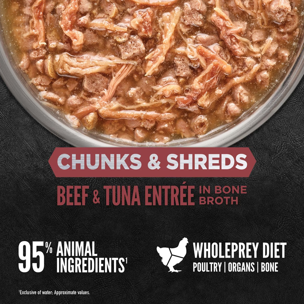 ORIJEN Chunks & Shreds Entrée in Bone Broth Wet Cat Food