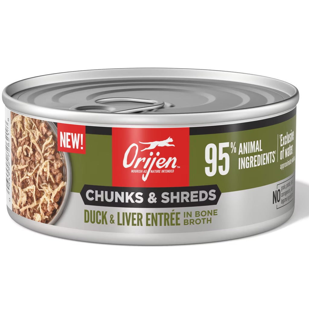 ORIJEN Chunks & Shreds Entrée in Bone Broth Wet Cat Food